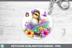 GorgeousWoodland Rainbow Summer Keychain design.