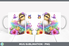 GorgeousWoodland Rainbow Summer Mug Wrap design.