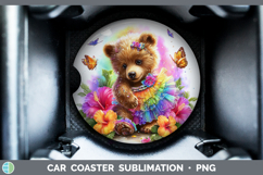 GorgeousWoodland Rainbow Summer Car Coaster design.