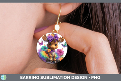 GorgeousWoodland Rainbow Summer Round Earrings design.