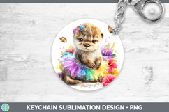 GorgeousWoodland Rainbow Summer Keychain design.