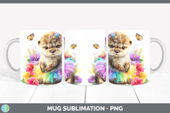 GorgeousWoodland Rainbow Summer Mug Wrap design.