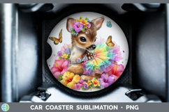 GorgeousWoodland Rainbow Summer Car Coaster design.