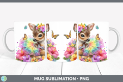 GorgeousWoodland Rainbow Summer Mug Wrap design.