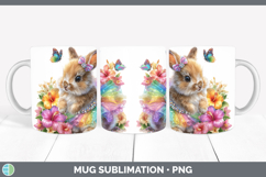 GorgeousWoodland Rainbow Summer Mug Wrap design.