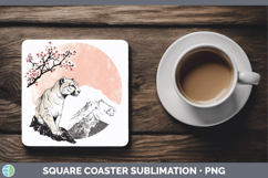 GorgeousWoodland Sakura Square Coaster design.