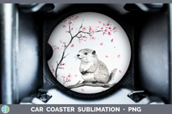 GorgeousWoodland Sakura Car Coaster design.