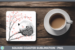GorgeousWoodland Sakura Square Coaster design.