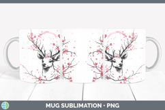 GorgeousWoodland Sakura Mug Wrap design.