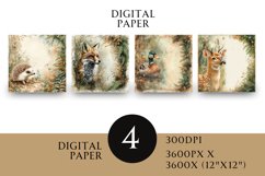 Woodland Scrapbook Square Paper Junk Journal Product Image 1