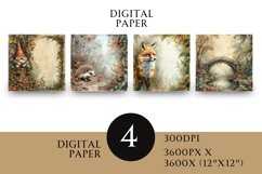 Woodland Scrapbook Square Paper Junk Journal Product Image 1