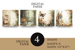 Woodland Scrapbook Square Paper Junk Journal Product Image 1
