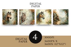 Woodland Scrapbook Square Paper Junk Journal Product Image 1