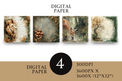 Woodland Scrapbook Square Paper Junk Journal Product Image 1