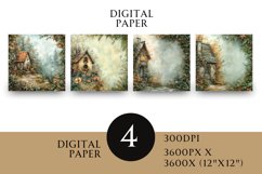 Woodland Scrapbook Square Paper Junk Journal Product Image 1