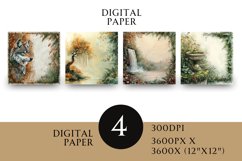 Woodland Scrapbook Square Paper Junk Journal Product Image 1