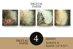 Woodland Scrapbook Square Paper Junk Journal Product Image 1