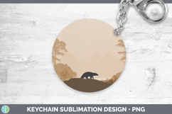 GorgeousWoodland Silhouette Keychain design.
