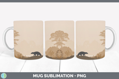 GorgeousWoodland Silhouette Mug Wrap design.