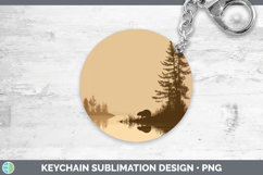 GorgeousWoodland Silhouette Keychain design.