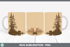 GorgeousWoodland Silhouette Mug Wrap design.