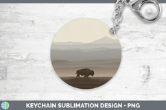GorgeousWoodland Silhouette Keychain design.