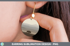 GorgeousWoodland Silhouette Round Earrings design.