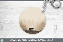 GorgeousWoodland Silhouette Keychain design.