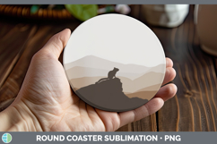 GorgeousWoodland Silhouette Round Coaster design.