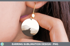 GorgeousWoodland Silhouette Round Earrings design.
