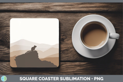 GorgeousWoodland Silhouette Square Coaster design.