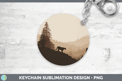 GorgeousWoodland Silhouette Keychain design.