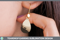 GorgeousWoodland Silhouette Teardrop Earrings design.