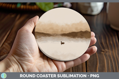 GorgeousWoodland Silhouette Round Coaster design.