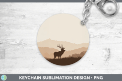 GorgeousWoodland Silhouette Keychain design.