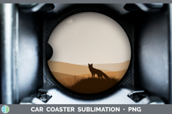 GorgeousWoodland Silhouette Car Coaster design.
