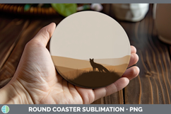GorgeousWoodland Silhouette Round Coaster design.