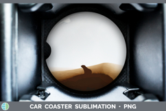 GorgeousWoodland Silhouette Car Coaster design.