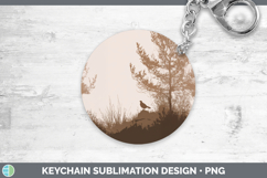 GorgeousWoodland Silhouette Keychain design.