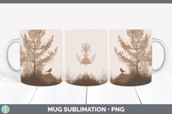 GorgeousWoodland Silhouette Mug Wrap design.