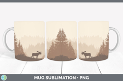 GorgeousWoodland Silhouette Mug Wrap design.