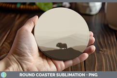 GorgeousWoodland Silhouette Round Coaster design.