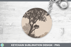 GorgeousWoodland Silhouette Keychain design.