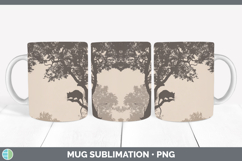 GorgeousWoodland Silhouette Mug Wrap design.