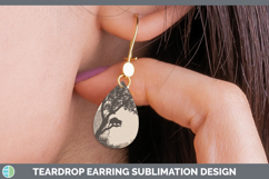 GorgeousWoodland Silhouette Teardrop Earrings design.