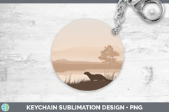 GorgeousWoodland Silhouette Keychain design.