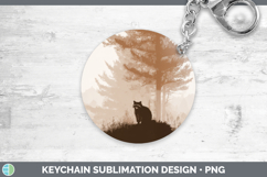 GorgeousWoodland Silhouette Keychain design.