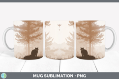 GorgeousWoodland Silhouette Mug Wrap design.