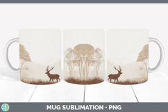 GorgeousWoodland Silhouette Mug Wrap design.