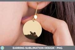 GorgeousWoodland Silhouette Round Earrings design.